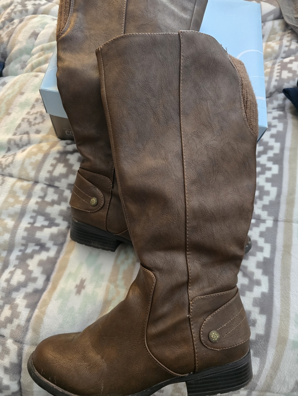 Classic Brown Knee-High Riding Boots